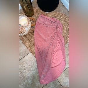 Long pink skirt